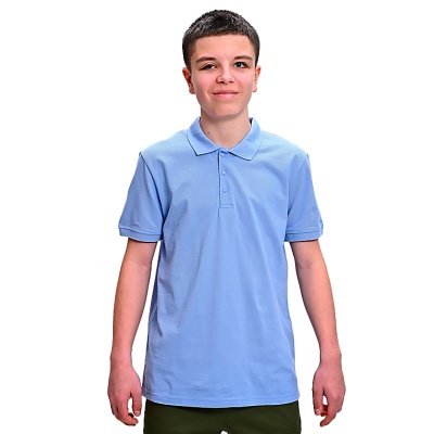 Рубашка поло школьная для мальчика Cegisa 4681 голубая 1